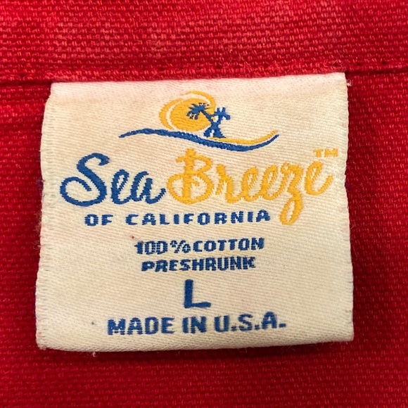 Red cotton drawstring jacket size L - Picture 3 of 5